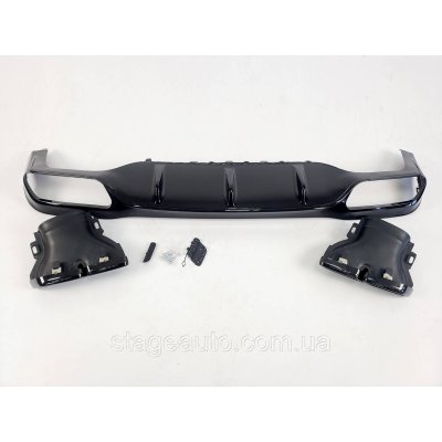 Диффузор с насадками на Mercedes E-Class W213 2016-2020 год ( в стиле E63 AMG )