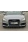 Решетки переднего бампера под дистроник в стиле S-Line на Audi A6 C7 2014-2018 года Черные с хром вставкой