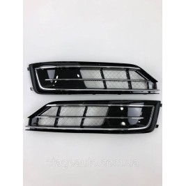 Решетка переднего бампера Audi A8 D4 2014-2017год (в стиле W12)