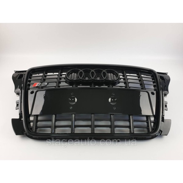 Решетка радиатора Audi A3 2008-2012год Черная (в стиле S line)