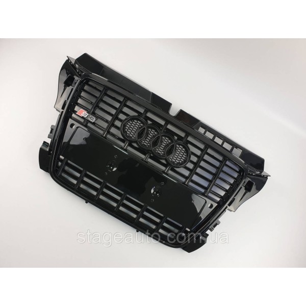 Решетка радиатора Audi A3 2008-2012год Черная (в стиле S line)