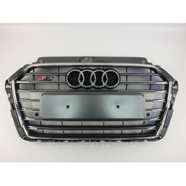 Radiator grille Audi A3 2016-2020 year Gray with chrome ( in S-Line style)