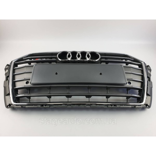 Radiator grille Audi A3 2016-2020 year Gray with chrome ( in S-Line style)