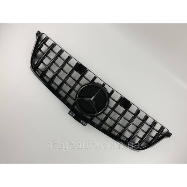 Решетка радиатора на Mercedes ML-Class W166 2011-2015 год GT Panamericana ( Черная глянцевая )