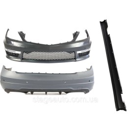 Комплект обвеса на Mercedes C-Class W204 2007-2014 год ( в стиле C63 AMG )