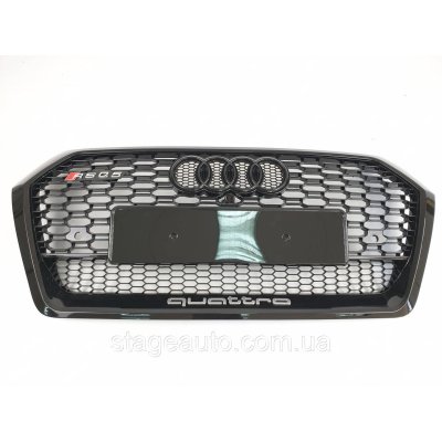 Решітка радіатора Audi Q5 2016-2020 рік Чорна (в стилі RS)