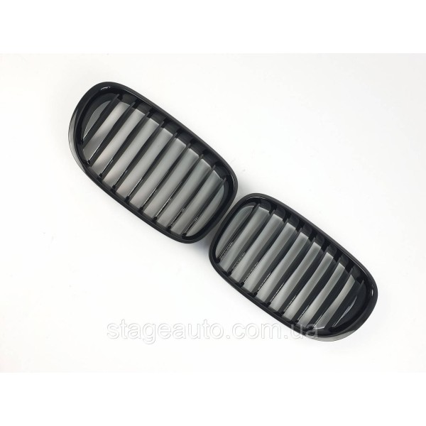 Ноздри на BMW 7 Series F01 / F02 2008-2015 год Черные Глянцевые
