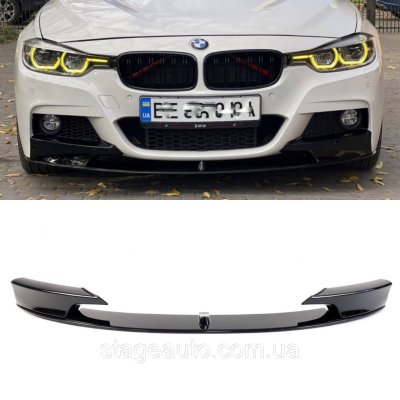Сплітк спідниці на передній бампер на BMW 3 Series F30 2012-2018