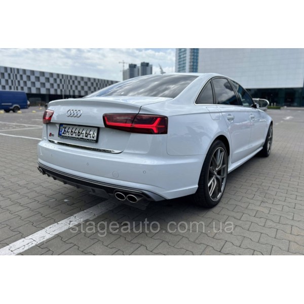 Диффузор в стиле S-Line на Audi A6 C7 2014-2018 год ( Обычный бампер )
