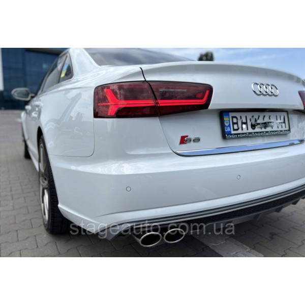 Диффузор в стиле S-Line на Audi A6 C7 2014-2018 год ( Обычный бампер )