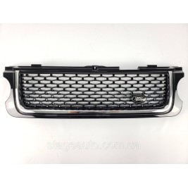 Решетка радиатора на Range Rover Vogue L322 2009-2013 год Черная с хромом