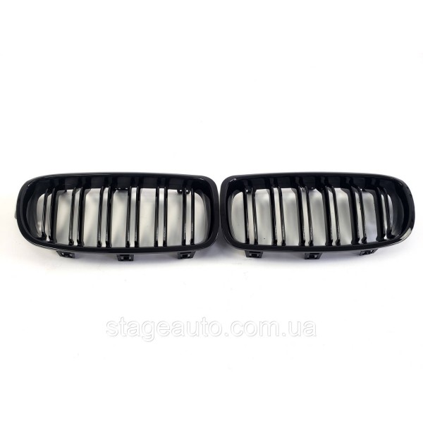 Ноздри на BMW 3 Series F30 / F31 / F35 2012-2018 год Черные Глянцевые ( Двойные M-Look )