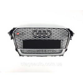 Решетка радиатора Audi A4 2011-2015год Черная с хромом QUATTRO (в стиле RS)