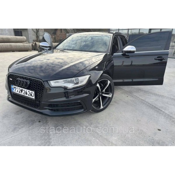 Решетка радиатора Audi A6 2011-2014год Черная (в стиле RS)