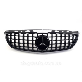 Решетка радиатора на Mercedes CLS-Class C218 2011-2014 год GT Panamericana ( Черная глянцевая )