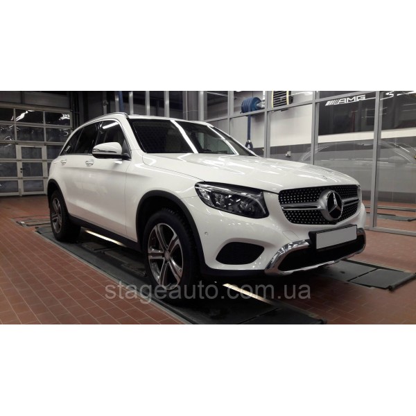 Решетка радиатора на Mercedes GLC / GLC Coupe X253 / C253 Diamond ( Серая с элементами хрома )