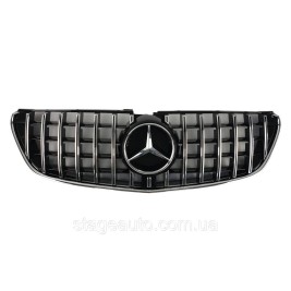 Решетка радиатора на Mercedes V-Class W447 2014-2019 года Chrome Black ( GT Panamericana ) без камеры