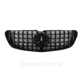Решетка радиатора на Mercedes V-Class W447 2014-2019 года Full Black ( GT Panamericana ) без камеры