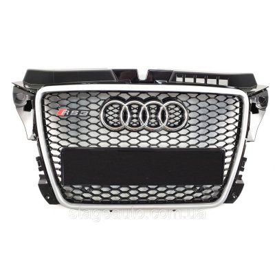 Radiator grille Audi A3 2008-2012 year Black with gray frame ( in RS style)