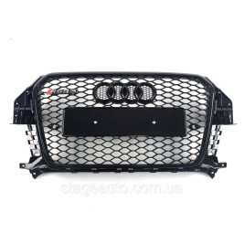 Решетка радиатора Audi Q3 2011-2014год Черная (в стиле RS)