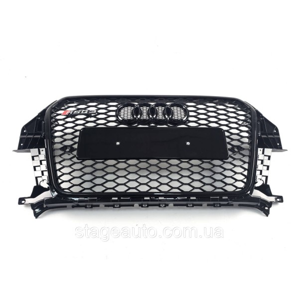 Решетка радиатора Audi Q3 2011-2014год Черная (в стиле RS)