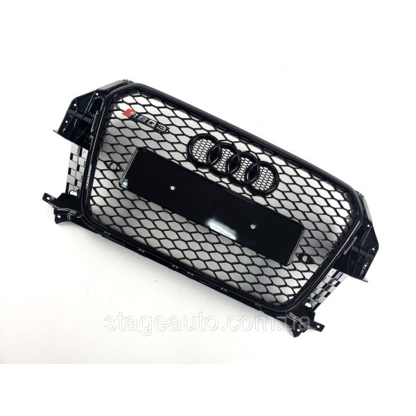 Решетка радиатора Audi Q3 2011-2014год Черная (в стиле RS)