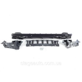 Diffuser with nozzles for Mercedes C-Class W205 2014-2018 ( in the style of C63 AMG black )