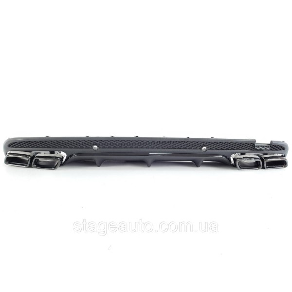 Diffuser with nozzles for Mercedes C-Class W205 2014-2018 ( in the style of C63 AMG black )