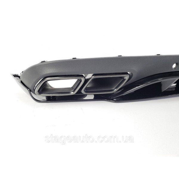 Diffuser with nozzles for Mercedes C-Class Coupe C205 2014-2018 ( in Edition 1 style black )