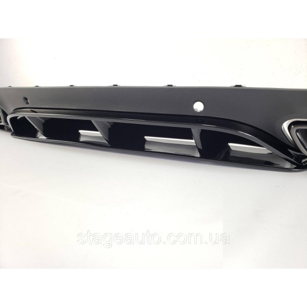 Diffuser with nozzles for Mercedes C-Class Coupe C205 2014-2018 ( in Edition 1 style black )