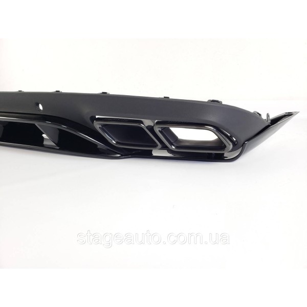 Diffuser with nozzles for Mercedes C-Class Coupe C205 2014-2018 ( in Edition 1 style black )