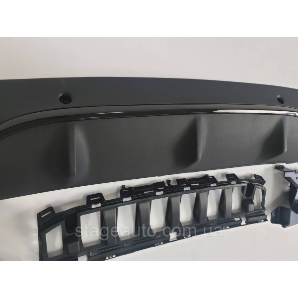 Diffuser with nozzles for Mercedes C-Class Coupe W205 2014-2018 AMG style ( Black )