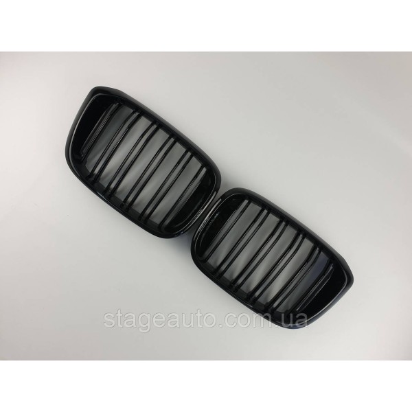 Ноздри на BMW X4 G02 2018-2021 год Черные Глянцевые ( Двойные M-Look )