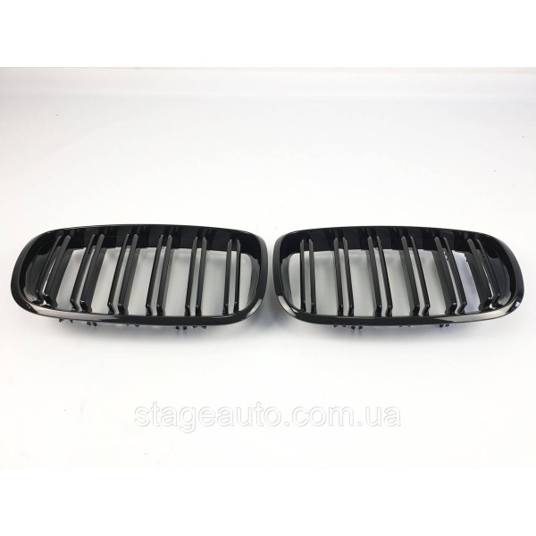 Ноздри на BMW X6 E71 2008-2014 год Черные Глянцевые ( Двойные M-Look )