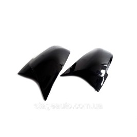 Накладки на зеркала M-Look на BMW 1 / M2 / 3 / 4 ( Черные глянцевые )