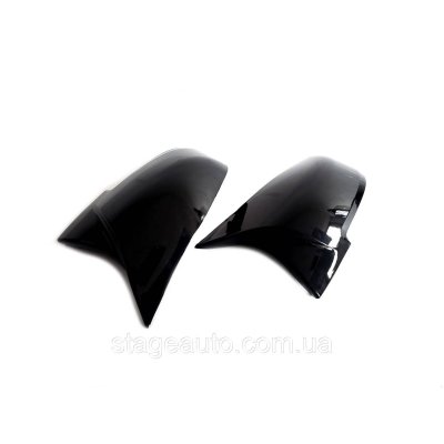 Накладки на дзеркала M-Look на BMW 1 / M2 / 3. 4 (Чорні глянцеві)