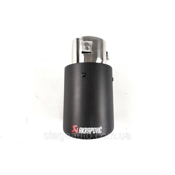 Карбоновая насадка на выхлоп Akrapovich V2 ( матовая 63mm to 89mm WH-0306(89) )