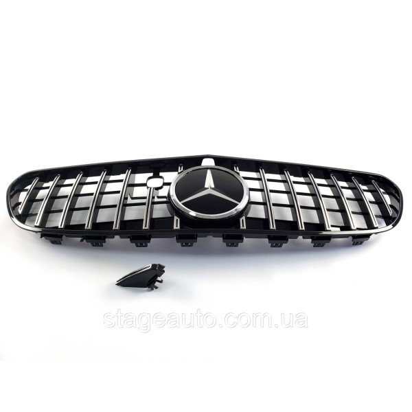 Решетка радиатора на Mercedes S-Class Coupe C217 2015-2017 год GT Panamericana ( Черная с хромом )