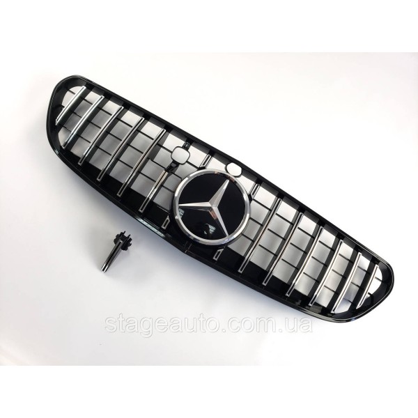 Решетка радиатора на Mercedes S-Class Coupe C217 2015-2017 год GT Panamericana ( Черная с хромом )