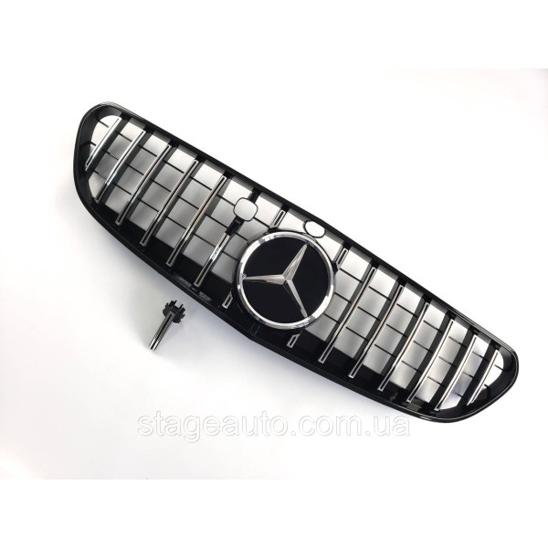 Решетка радиатора на Mercedes S-Class Coupe C217 2017-2020 год GT Panamericana ( Черная с хромом )