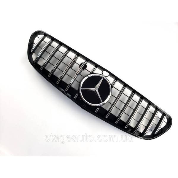 Решетка радиатора на Mercedes S-Class Coupe C217 2017-2020 год GT Panamericana ( Черная с хромом )