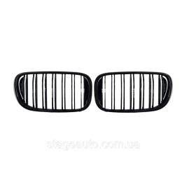 Ноздри на BMW 7 Series G11 / G12 2015-2019 год Черные Глянцевые ( Двойные M-Look )