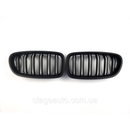 Nostrils for BMW 5 Series F10 2010-2017 Black Matte ( Double M-Look)