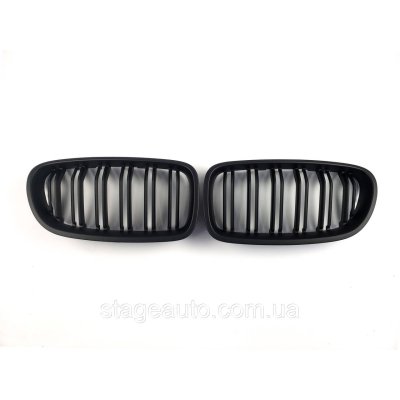 Nostrils for BMW 5 Series F10 2010-2017 Black Matte ( Double M-Look)