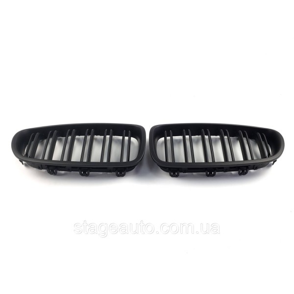 Nostrils for BMW 5 Series F10 2010-2017 Black Matte ( Double M-Look)