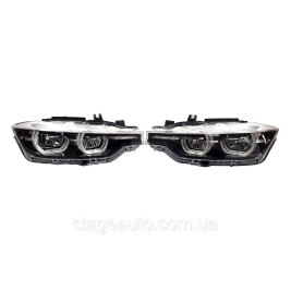 Передние фары BMW 3 Series F30 2015-2018 года ( Full Led Black )