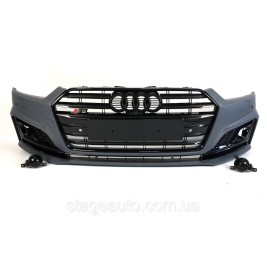 Передний бампер в стиле S-Line на Audi A5 F5 2016-2020 год