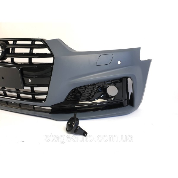Передний бампер в стиле S-Line на Audi A5 F5 2016-2020 год