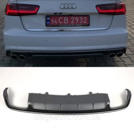 Диффузор в стиле S-Line на Audi A6 C7 2014-2018 год ( S-Line бампер )