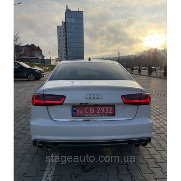 Диффузор в стиле S-Line на Audi A6 C7 2014-2018 год ( S-Line бампер )